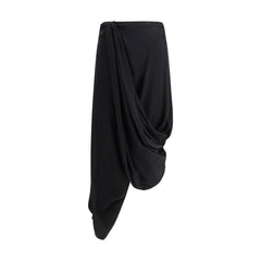 Women's Black Copper Midi Skirt