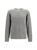 Roberto Collina Merino Wool and Camel Blend Sweater — Gray