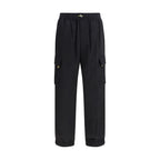 Black Polyamide Cargo Pants