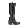 Women's Black Calf Leather Bos Taurus Lace-Up Boots