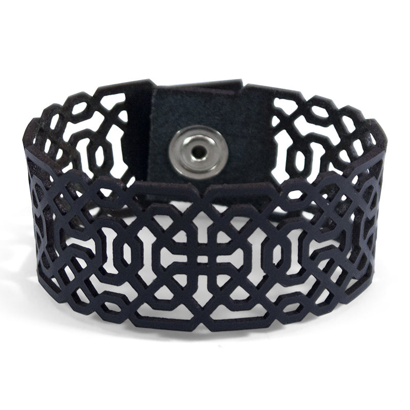 Laser Cut Leather Bracelet Islamic Art Inspiration