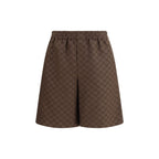 Brown Linen Bermuda Shorts