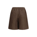 Brown Linen Bermuda Shorts