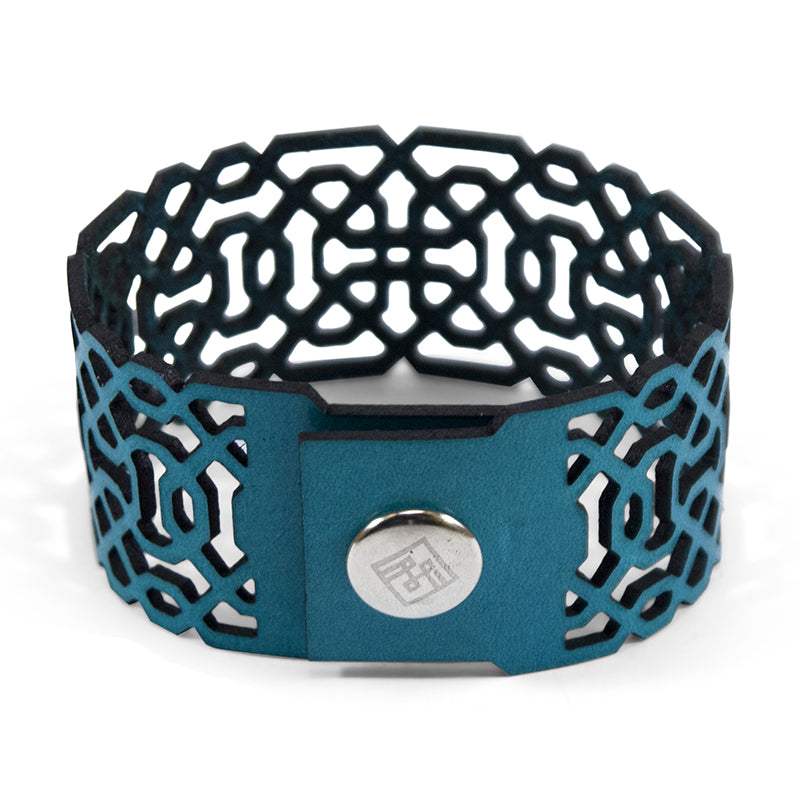 Laser Cut Leather Bracelet Islamic Art Inspiration