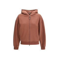 Women's Brown Cotton Sweatshirt Clothing