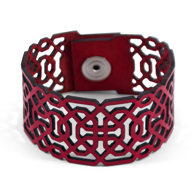 Laser Cut Leather Bracelet Islamic Art Inspiration