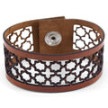 Laser Cut Leather Bracelet Moroccan Tiles