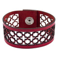 Laser Cut Leather Bracelet Moroccan Tiles