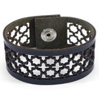 Laser Cut Leather Bracelet Moroccan Tiles