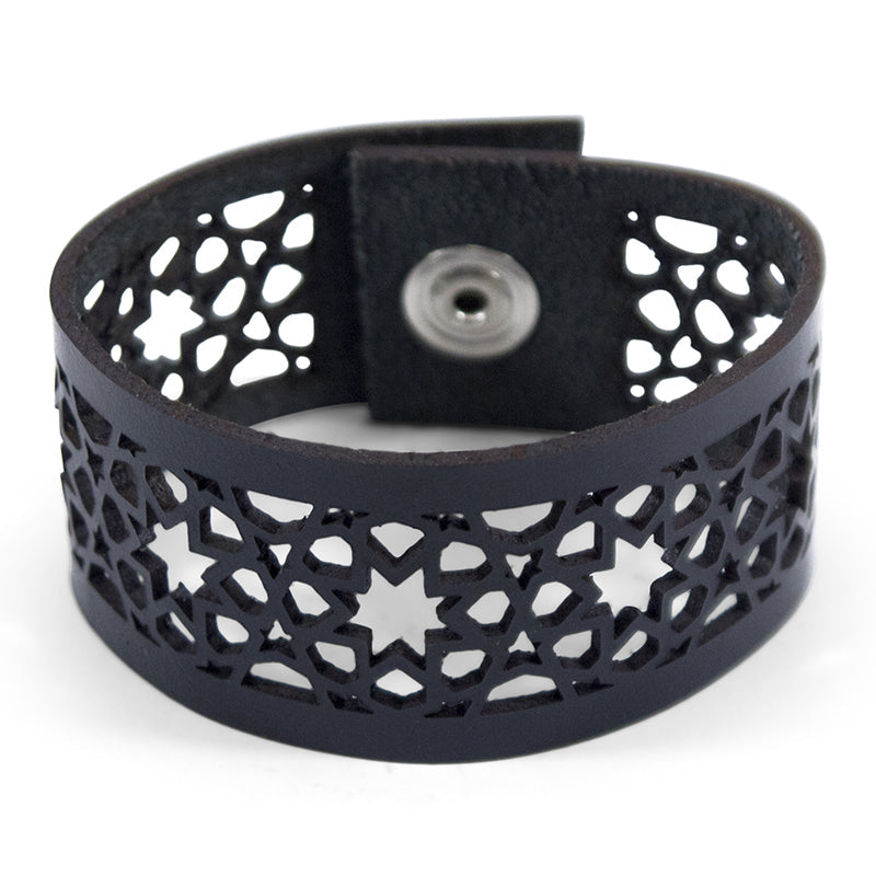 Moorish Tiles Inspired Leather Bracelet Alhambra