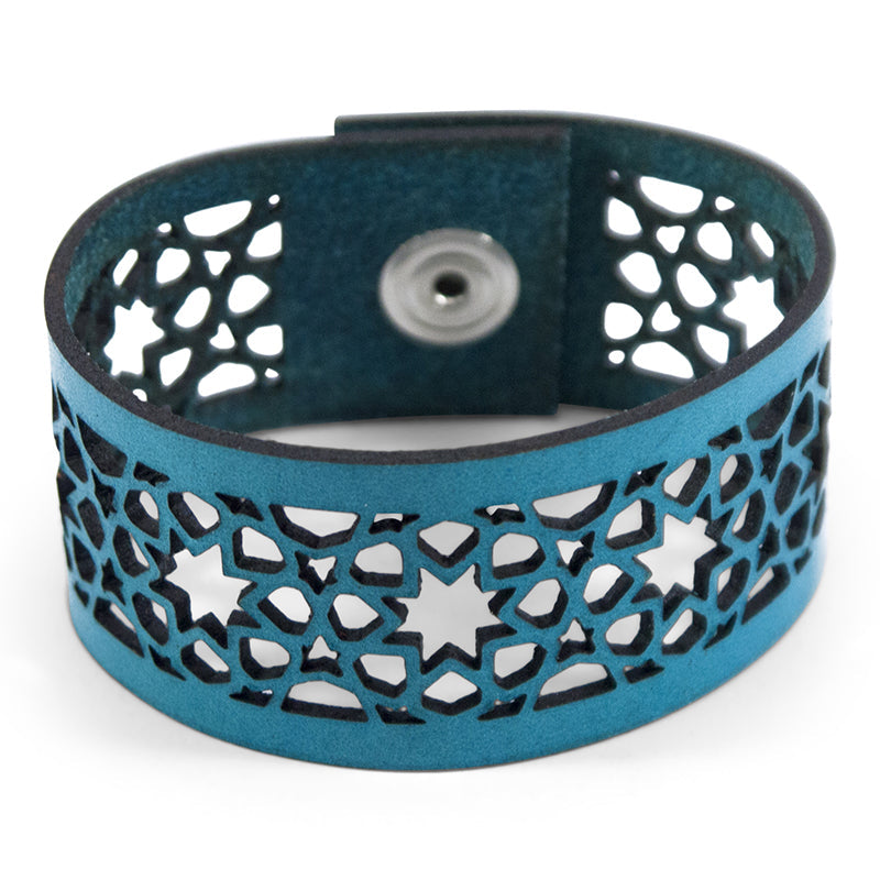 Moorish Tiles Inspired Leather Bracelet Alhambra