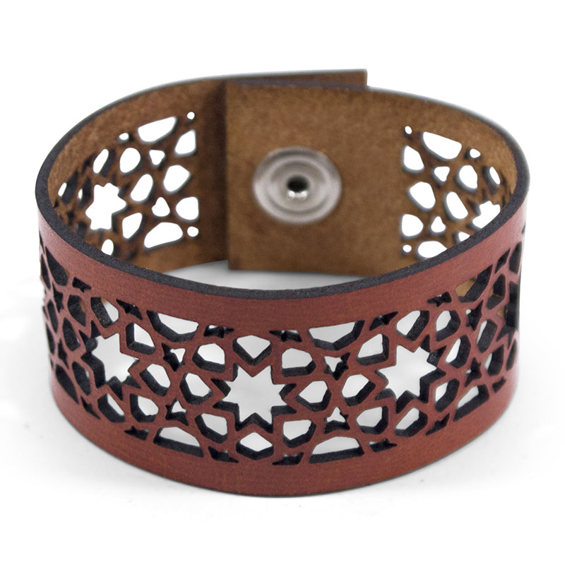 Moorish Tiles Inspired Leather Bracelet Alhambra