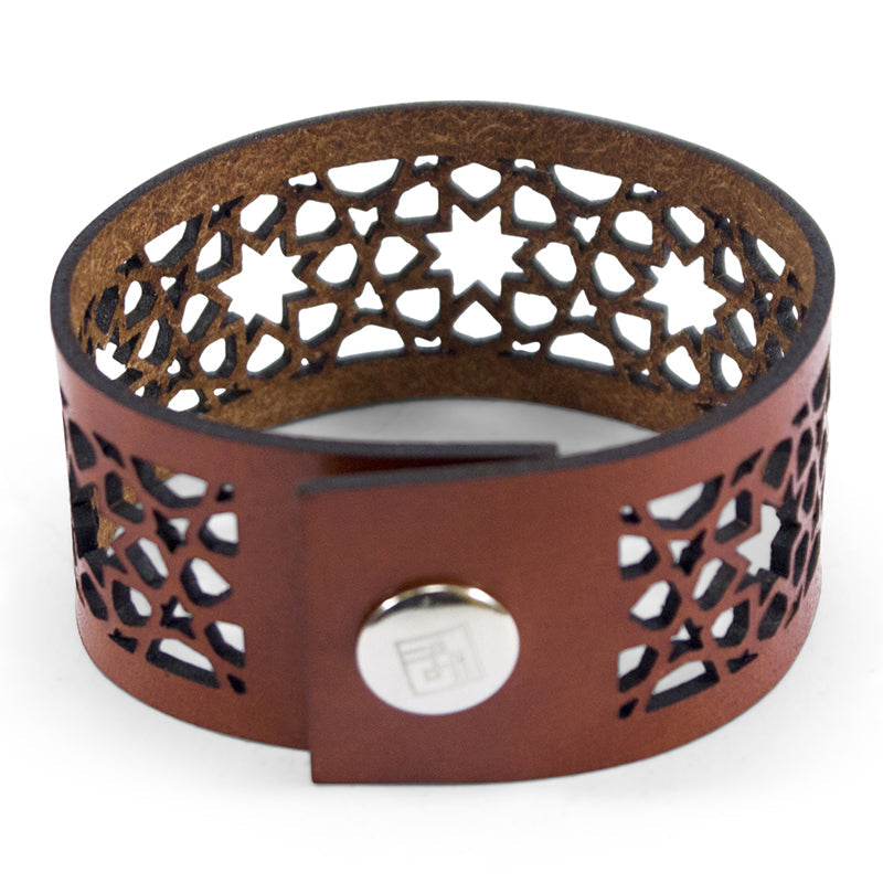 Moorish Tiles Inspired Leather Bracelet Alhambra