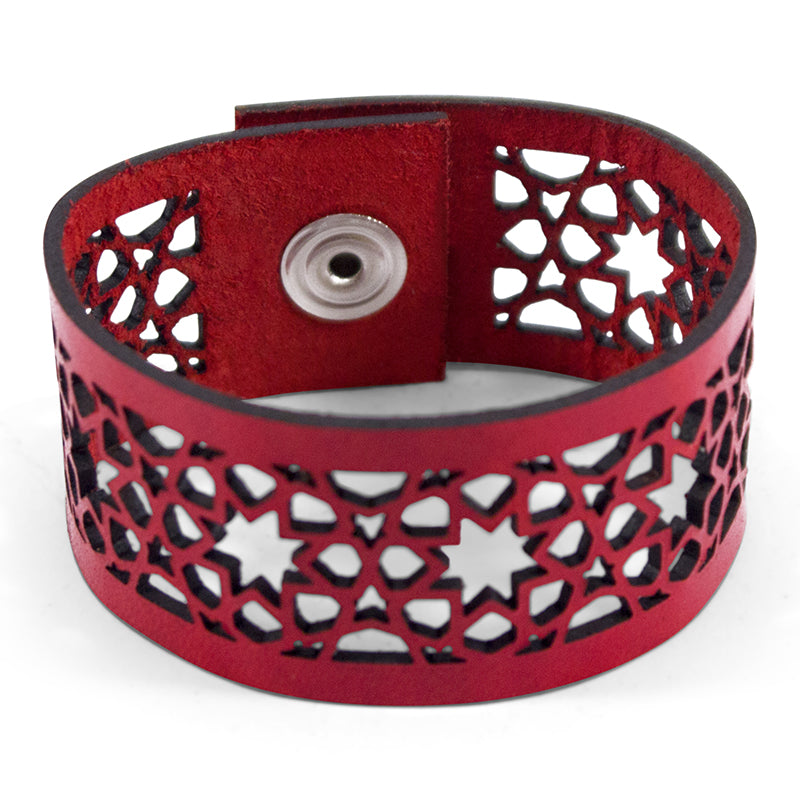 Moorish Tiles Inspired Leather Bracelet Alhambra