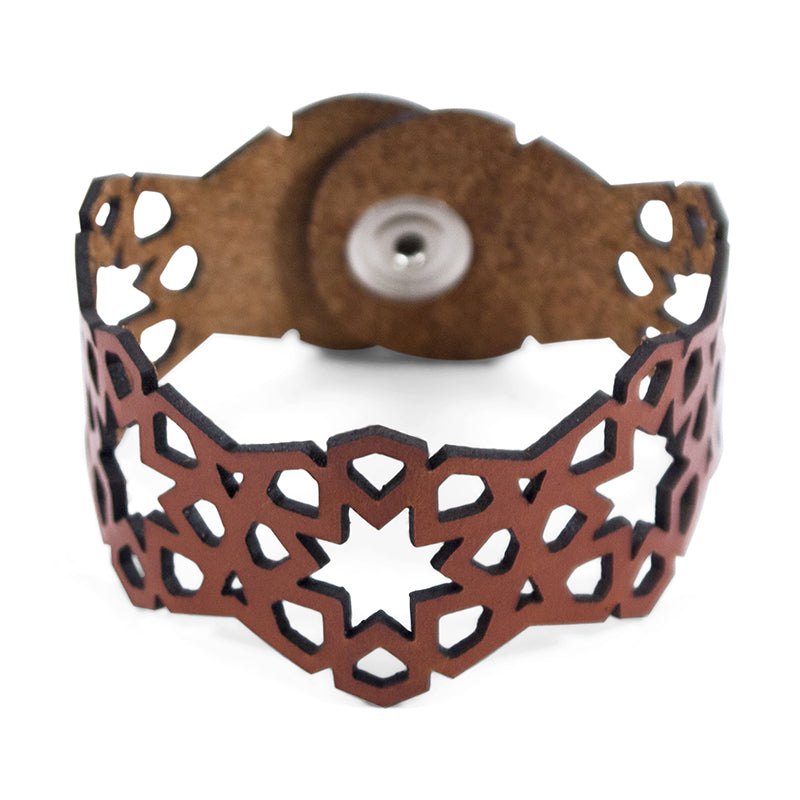 Islamic Art Inspired Leather Bracelet Star