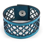 Laser Cut Leather Bracelet Moroccan Tiles