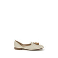 Women's Beige Raffia Slip-On Loafers
