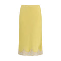 Women's Bicolor Silk Midi Skirt