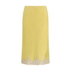 Women's Bicolor Silk Midi Skirt
