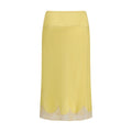 Bicolor Silk Midi Skirt