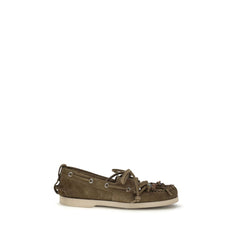Women's Bicolor Calf Leather Bos Taurus Slip-On Loafers