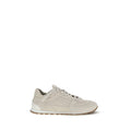 Women's Beige Calf Leather Bos Taurus Low Top Sneakers