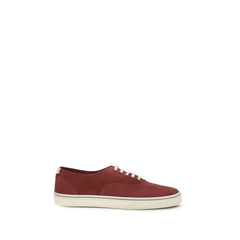 Men's Bordeaux Calf Leather Bos Taurus Low Top Sneakers