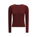 Women's Bordeaux Viscose Cardigan Clothing