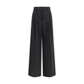 Women's Black Polyester Pants