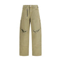 Women's Bicolor Cotton Cargo Pants