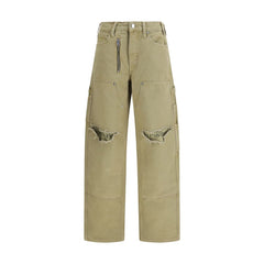 Women's Bicolor Cotton Cargo Pants