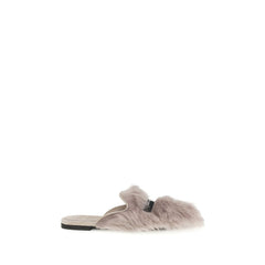 Women's Gray Lamb Ovis Aries Mules