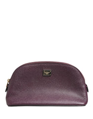Women's Calfskin Leather Dg Logo Wallet Purple