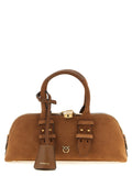Pinko Bowling Baguette Shoulder Bag — Caramel