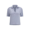 Women's Blue Cashmere Polo Shirt