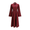 Women's Bordeaux Cotton Casual Dress