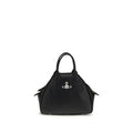 Women's Orb-Embellished Polyurethane Handbag Black Thermoplastic
