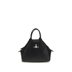 Women's Orb-Embellished Polyurethane Handbag Black Thermoplastic