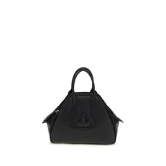 Women's Yasmine Top Handle Bag Black Calf Leather Bos