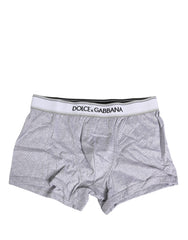 Gray Logo Cotton Men Regular Boxer Underwear Clothing