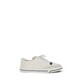 Men's White Linen Low Top Sneakers