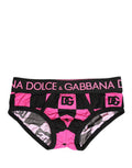 Men's Black Pink Logo Cotton Brando Brief Underwear Elastane Clothing