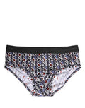 Multicolor Patterned Men Brando Brief Underwear Cotton Elastane Clothing