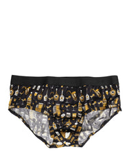 Black Jazz Cocktail Men Brando Brief Underwear Cotton Clothing
