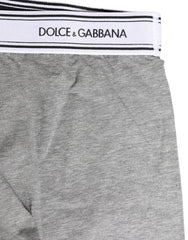 Gray Logo Waistband Cotton Men Boxer Underwear Elastane Clothing