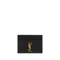 Saint Laurent Quilted Calf Leather Card Case — Black
