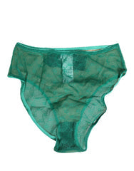 Women's Green Lace Nylon Dg Lingerie Panty Brief Underwear Elastane Clothing