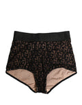 Women's Black Cotton Dg Logo High Waist Girdle Underwear Elastane Nylon Clothing