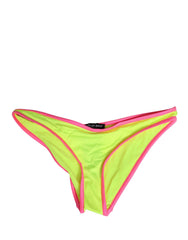 Unisex Yellow Pink Nylon Bottom Beachwear Bikini Underwear Elastane Clothing