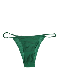Women's Green Nylon Bottom Beachwear Bikini Swimwear Elastane Clothing